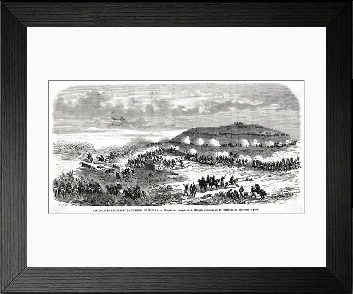 Framed Print : Zouaves take the position of Majoma Framed Print : Zouaves take the position of Majoma
