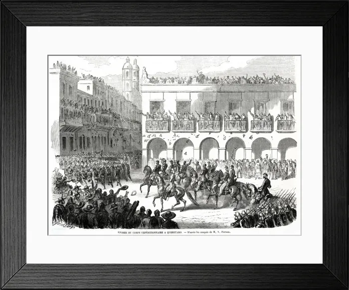 Framed Print : Expeditionary Corps at Queretaro Framed Print : Expeditionary Corps at Queretaro