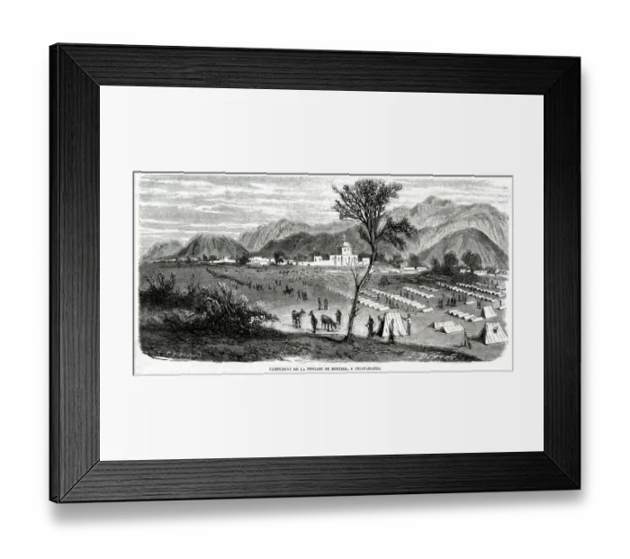 Framed Print : French camp at Indaparapeo Framed Print : French camp at Indaparapeo