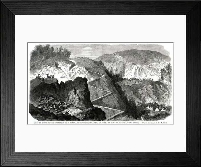 Framed Print : French elevate their position on the Devils Backbone Framed Print : French elevate their position on the Devils Backbone