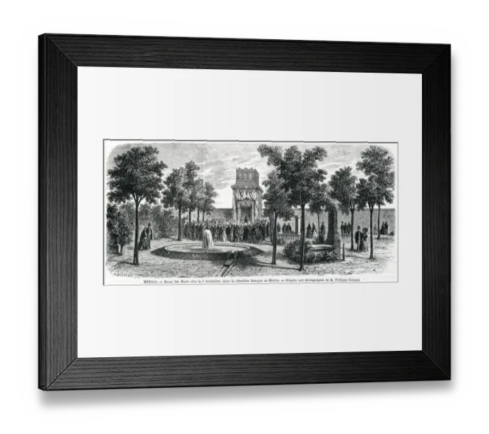 Framed Print : Mass of the Dead in the French Cemetery of Mexico Framed Print : Mass of the Dead in the French Cemetery of Mexico