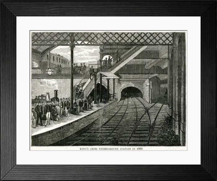 Framed Print : Kings Cross underground station 1868 Framed Print : Kings Cross underground station 1868