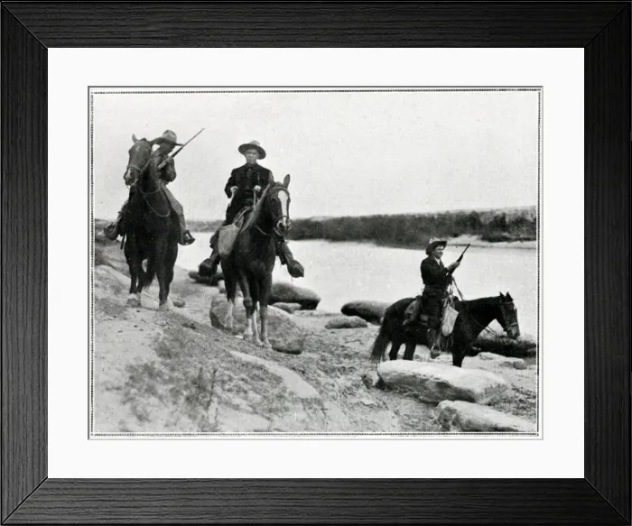Framed Print : American Scouts along the Rio Grande Framed Print : American Scouts along the Rio Grande