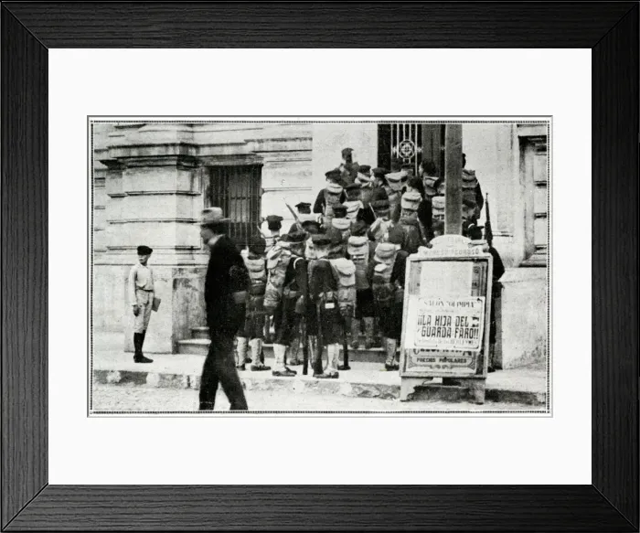 Framed Print : U. S. Marines from naval ship Florida Occupy Post Office Framed Print : U. S. Marines from naval ship Florida Occupy Post Office