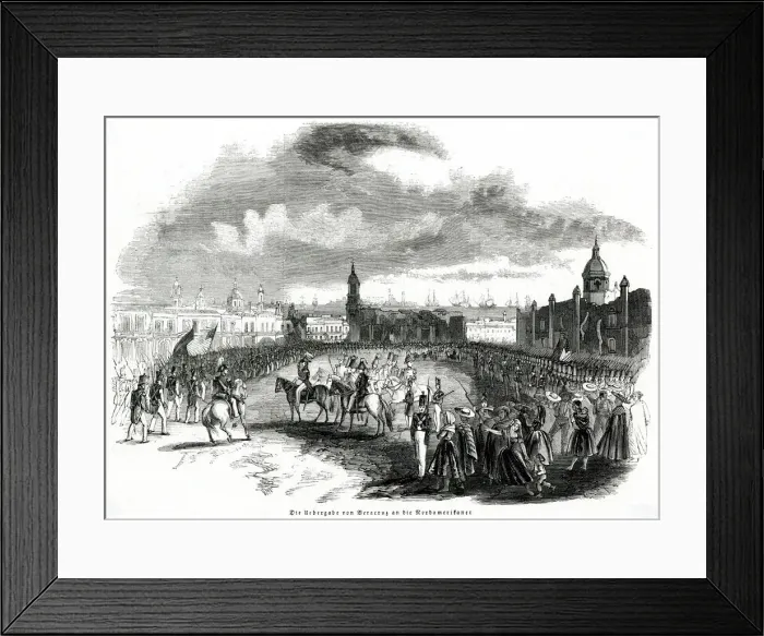 Framed Print : The Capture of Veracruz by American Forces Framed Print : The Capture of Veracruz by American Forces