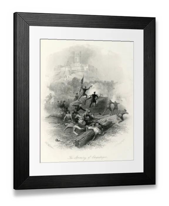 Framed Print : U. S. Troops Storm Chapultepec Framed Print : U. S. Troops Storm Chapultepec