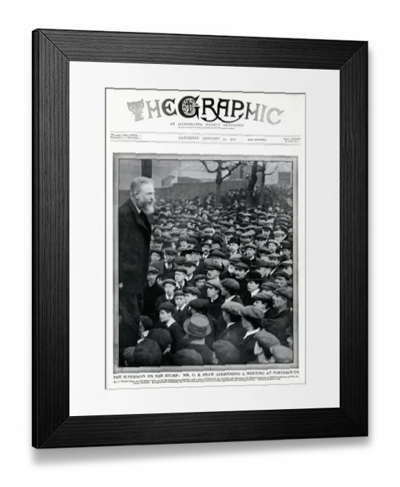 Framed Print : Superman on the Stump - George Bernard Shaw 1910 Framed Print : Superman on the Stump - George Bernard Shaw 1910