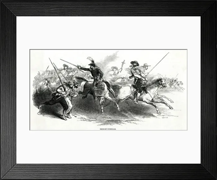 Framed Print : Mexican Guerillas 1847 Framed Print : Mexican Guerillas 1847