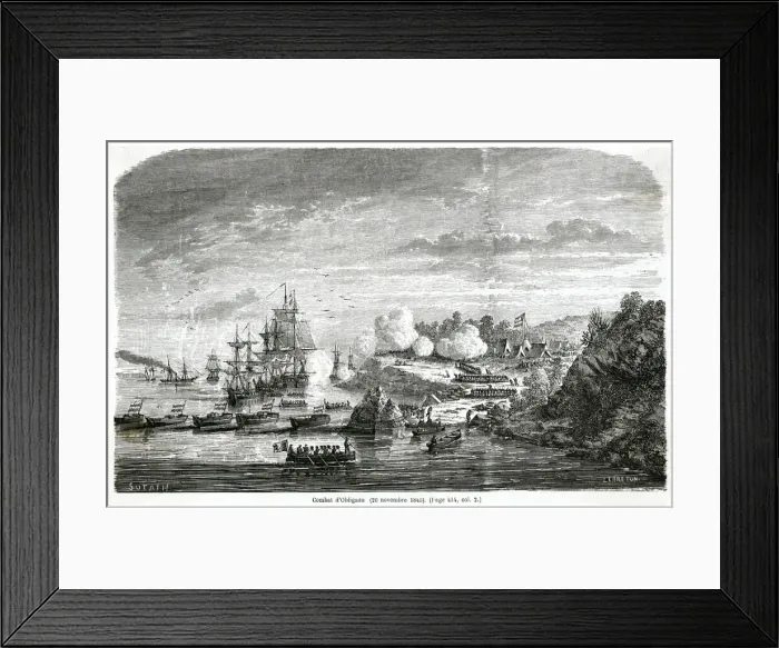 Framed Print : The Battle of Vuelta de Obligado 1845 Framed Print : The Battle of Vuelta de Obligado 1845