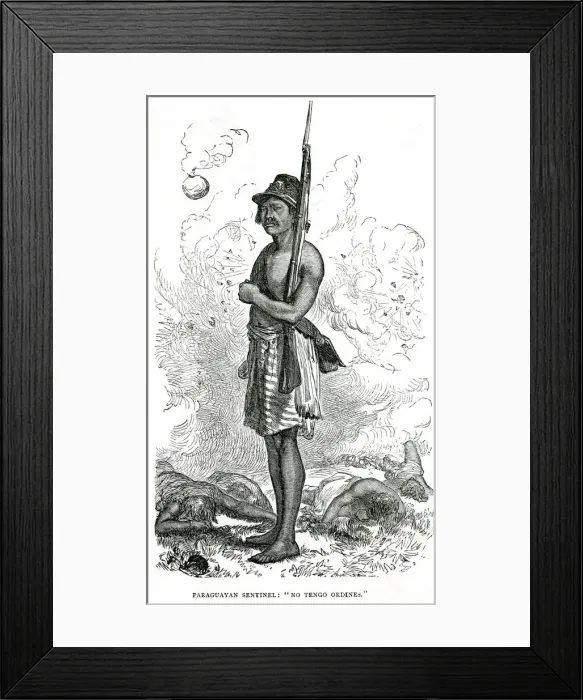 Framed Print : A Sentinal in the Paraguayan War Framed Print : A Sentinal in the Paraguayan War