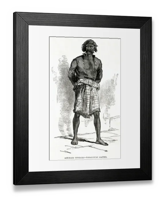Framed Print : Sergeant in the Paraguayan War Framed Print : Sergeant in the Paraguayan War