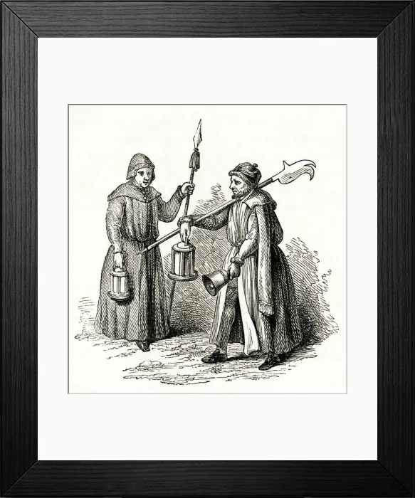 Framed Print : Londons night watchmen 1616 Framed Print : Londons night watchmen 1616