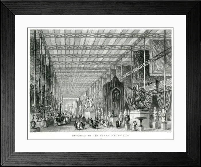 Framed Print : Interior of The Great Exhibition 1851 Framed Print : Interior of The Great Exhibition 1851