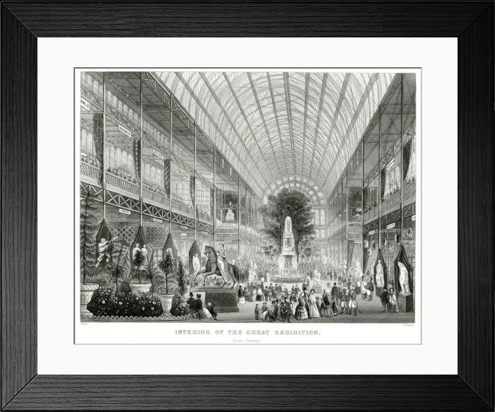 Framed Print : Interior of The Great Exhibition 1851 Framed Print : Interior of The Great Exhibition 1851