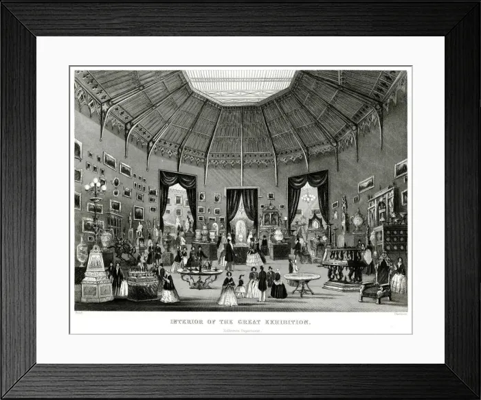 Framed Print : Interior of The Great Exhibition 1851 Framed Print : Interior of The Great Exhibition 1851