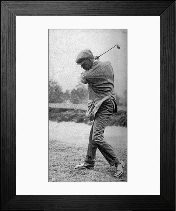 Framed Print : Brassey shot : top of swing - action shot of James Braid Framed Print : Brassey shot : top of swing - action shot of James Braid