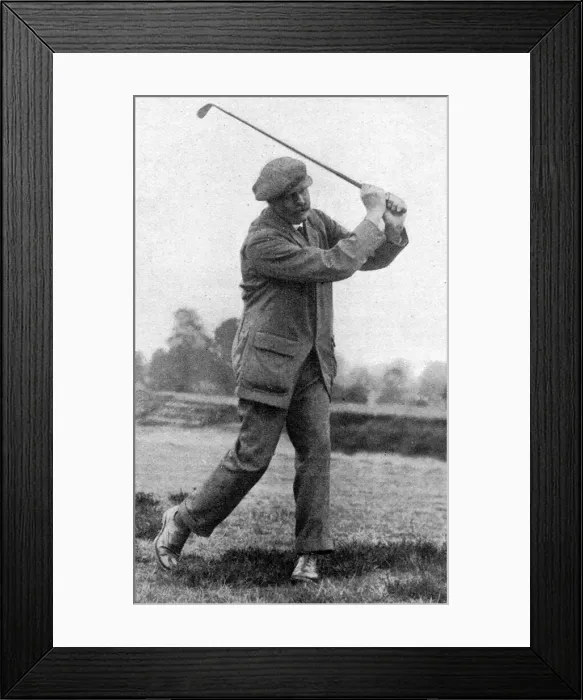 Framed Print : Full-iron shot - golfer James Braid in action Framed Print : Full-iron shot - golfer James Braid in action