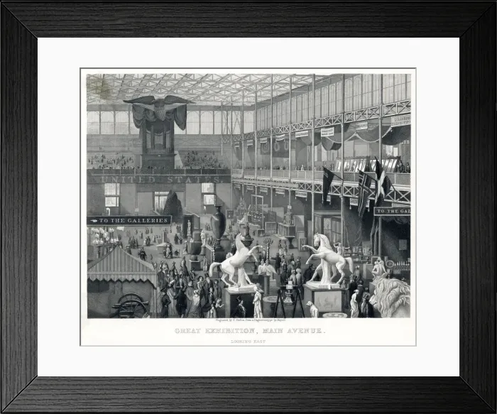 Framed Print : Interior of The Great Exhibition 1851 Framed Print : Interior of The Great Exhibition 1851