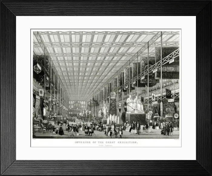 Framed Print : Interior of The Great Exhibition 1851 Framed Print : Interior of The Great Exhibition 1851