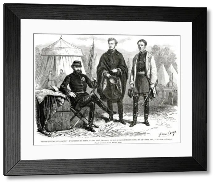 Framed Print : Paraguayan War - Emperor of Brazil at Alegrete Camp Framed Print : Paraguayan War - Emperor of Brazil at Alegrete Camp