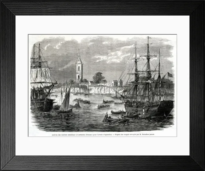 Framed Print : Brazilian Reinforcements at Corrientes Framed Print : Brazilian Reinforcements at Corrientes