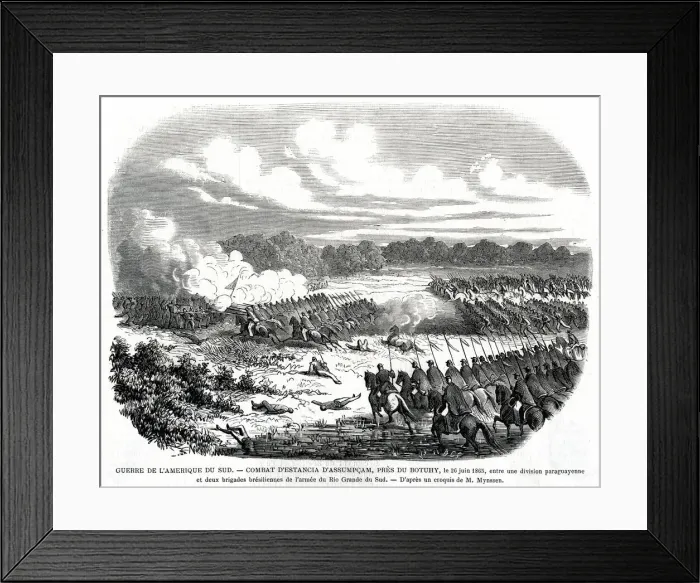 Framed Print : Combat in Rio Grand do Sul 1865 Framed Print : Combat in Rio Grand do Sul 1865