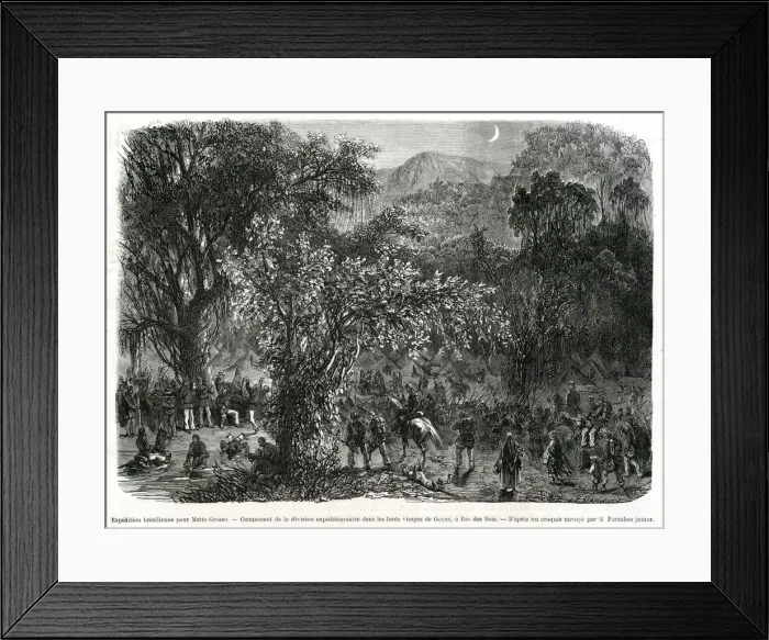 Framed Print : Brazilian expedition in the Forests of Goias Framed Print : Brazilian expedition in the Forests of Goias