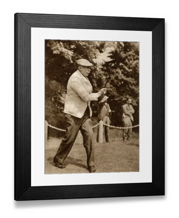 Framed Print : Golfer James Braids drive Framed Print : Golfer James Braids drive