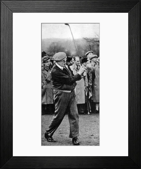 Framed Print : James Braid playing at an exhibition match Framed Print : James Braid playing at an exhibition match