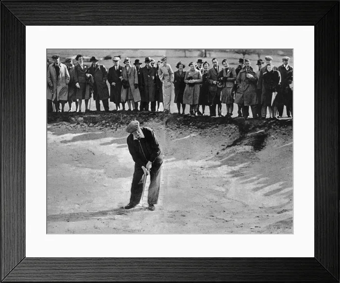 Framed Print : James Braid playing at an exhibition match Framed Print : James Braid playing at an exhibition match
