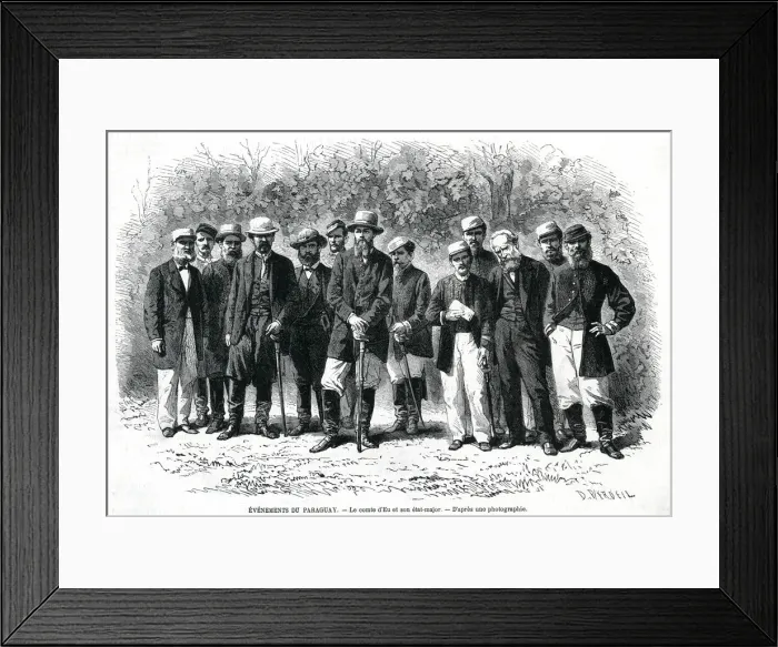 Framed Print : The count of Eu and his Staff Framed Print : The count of Eu and his Staff