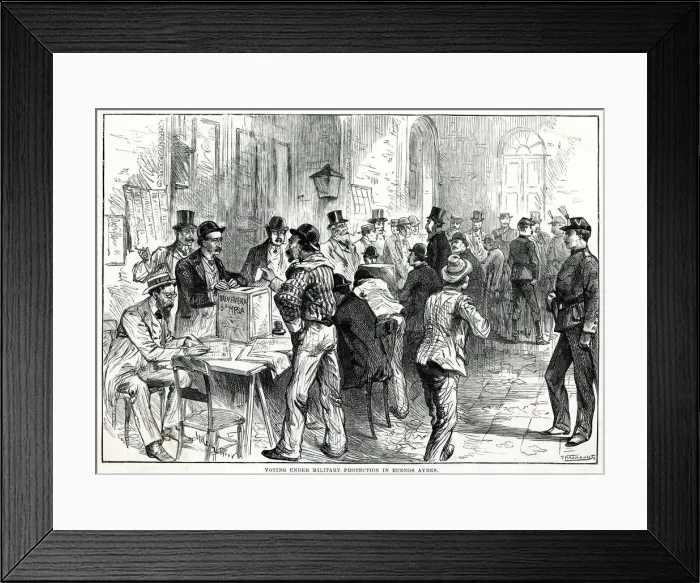 Framed Print : Election Proceedings in Buenos Aires Framed Print : Election Proceedings in Buenos Aires