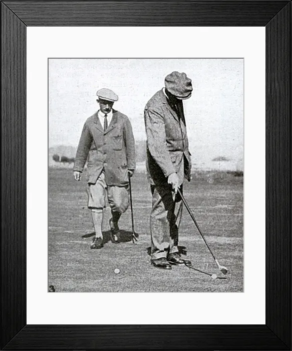 Framed Print : James Braid misses a putt at Oxhey