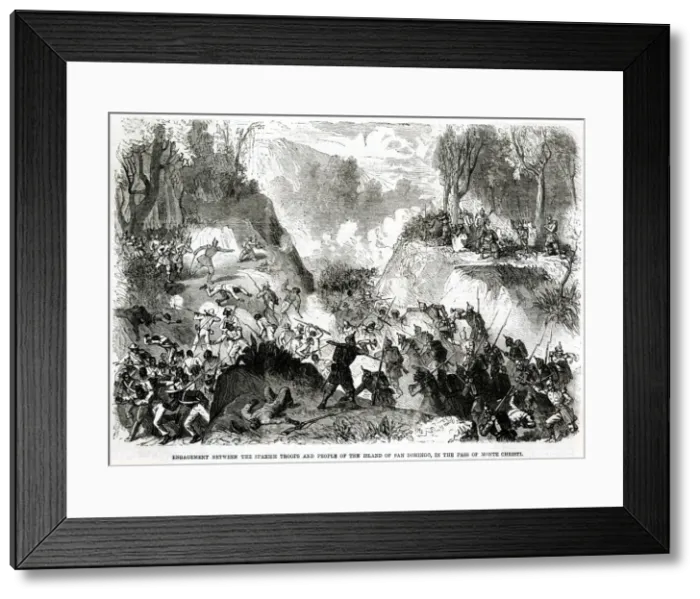Framed Print : Sanish Troops attacking San Domingo Soldiers Framed Print : Sanish Troops attacking San Domingo Soldiers