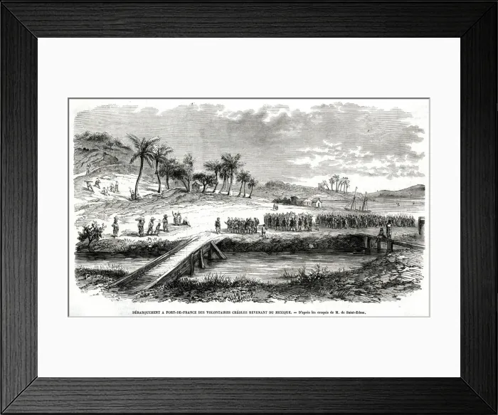 Framed Print : Creole Volunteer Soldiers Debark at Fort-de-France Framed Print : Creole Volunteer Soldiers Debark at Fort-de-France