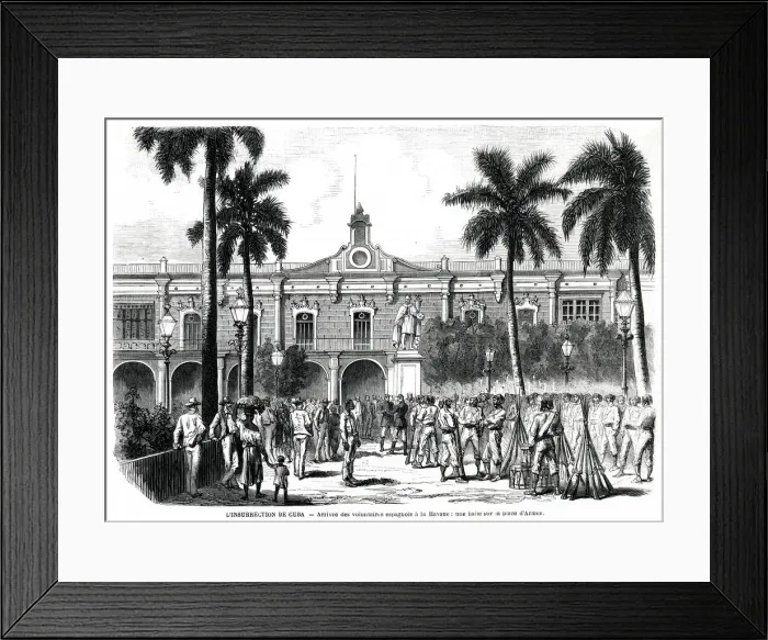 Framed Print : Arrival of Spanish Volunteers at Havana Framed Print : Arrival of Spanish Volunteers at Havana