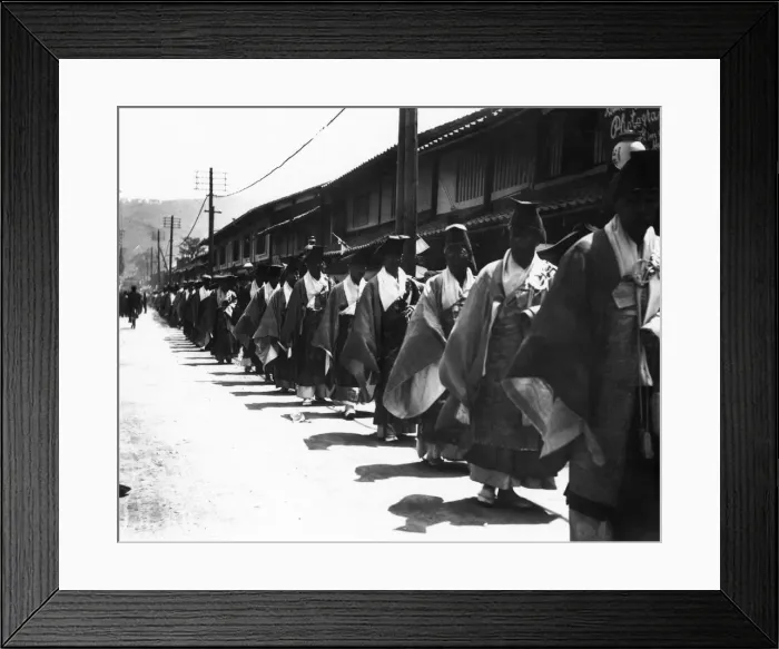 Framed Print : Procession of Lama Priests in Kyoto, Japan Framed Print : Procession of Lama Priests in Kyoto, Japan