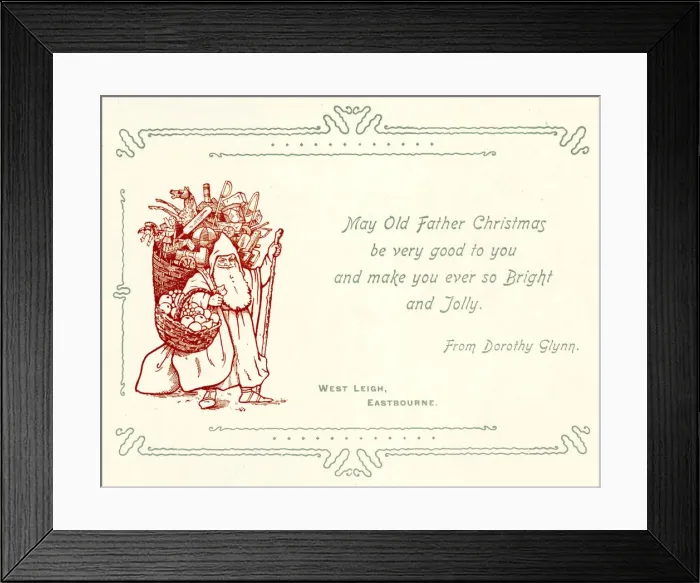 Framed Print : Father Christmas delivering Xmas presents Framed Print : Father Christmas delivering Xmas presents