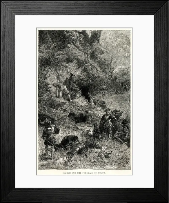 Framed Print : Ponce de Leon in Florida Framed Print : Ponce de Leon in Florida