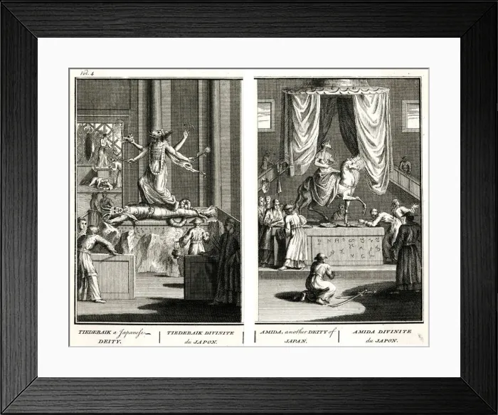 Framed Print : Japanese Buddhist Deities Tiedebaik and Amida Framed Print : Japanese Buddhist Deities Tiedebaik and Amida