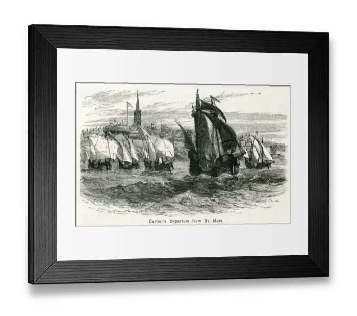 Framed Print : Cartiers Departure from St. Malo Framed Print : Cartiers Departure from St. Malo