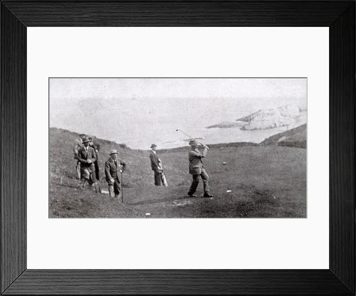 Framed Print : James Braid on the golf links at Lee (Devon) Framed Print : James Braid on the golf links at Lee (Devon)
