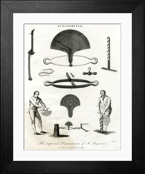 Framed Print : The improved Dynamometer of M Regnier Framed Print : The improved Dynamometer of M Regnier