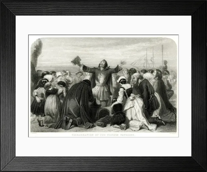 Framed Print : The Embarkation of the Pilgrim Fathers Framed Print : The Embarkation of the Pilgrim Fathers