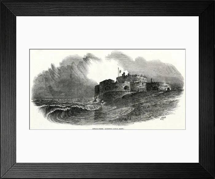 Framed Print : Sandown Castle, Kent 1853 Framed Print : Sandown Castle, Kent 1853