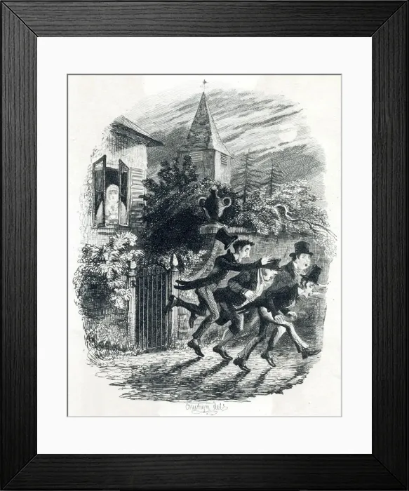 Framed Print : A ghost appears at a cottage window Framed Print : A ghost appears at a cottage window