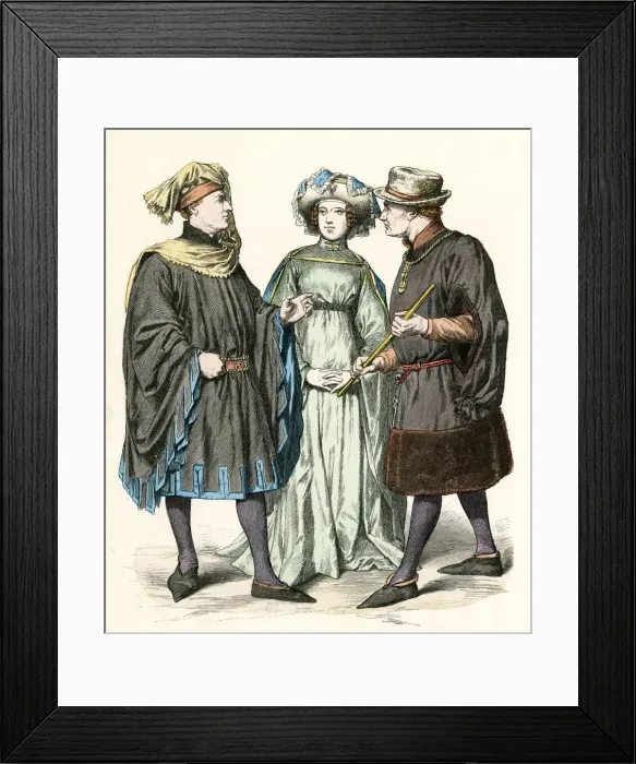 Framed Print : Two Dutch men and a woman Framed Print : Two Dutch men and a woman