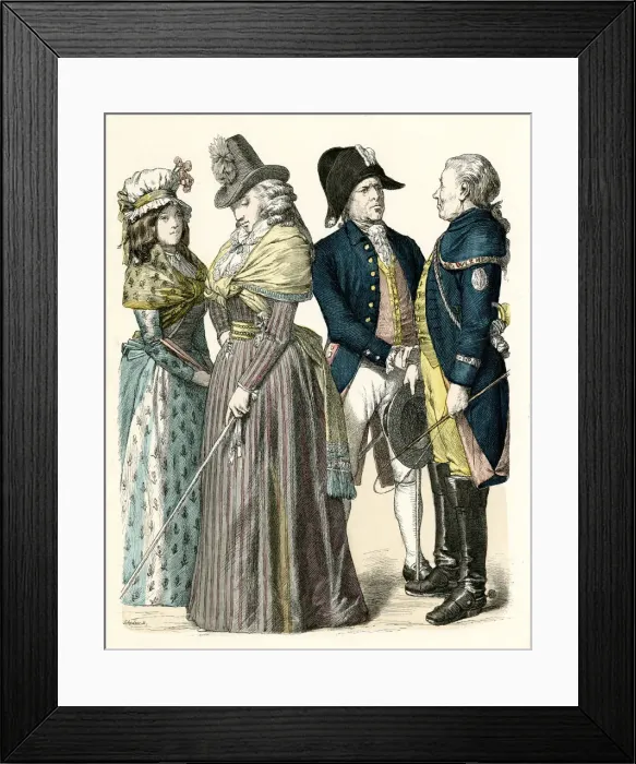 Framed Print : German men and women Framed Print : German men and women