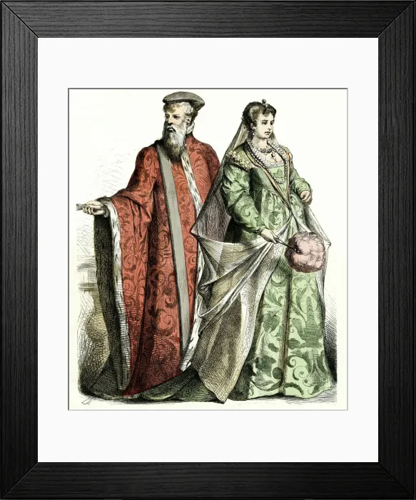 Framed Print : Italian man and woman from Venice Framed Print : Italian man and woman from Venice