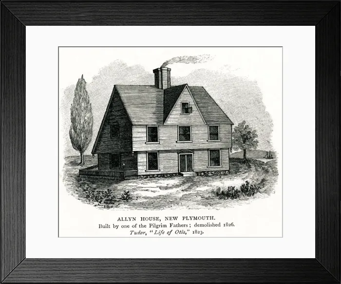 Framed Print : Allyn House, New Plymouth, Pilgrams house 1621 Framed Print : Allyn House, New Plymouth, Pilgrams house 1621